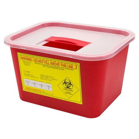 Oasis Sharps Container, 1 Gallon, Each SHARP-1G